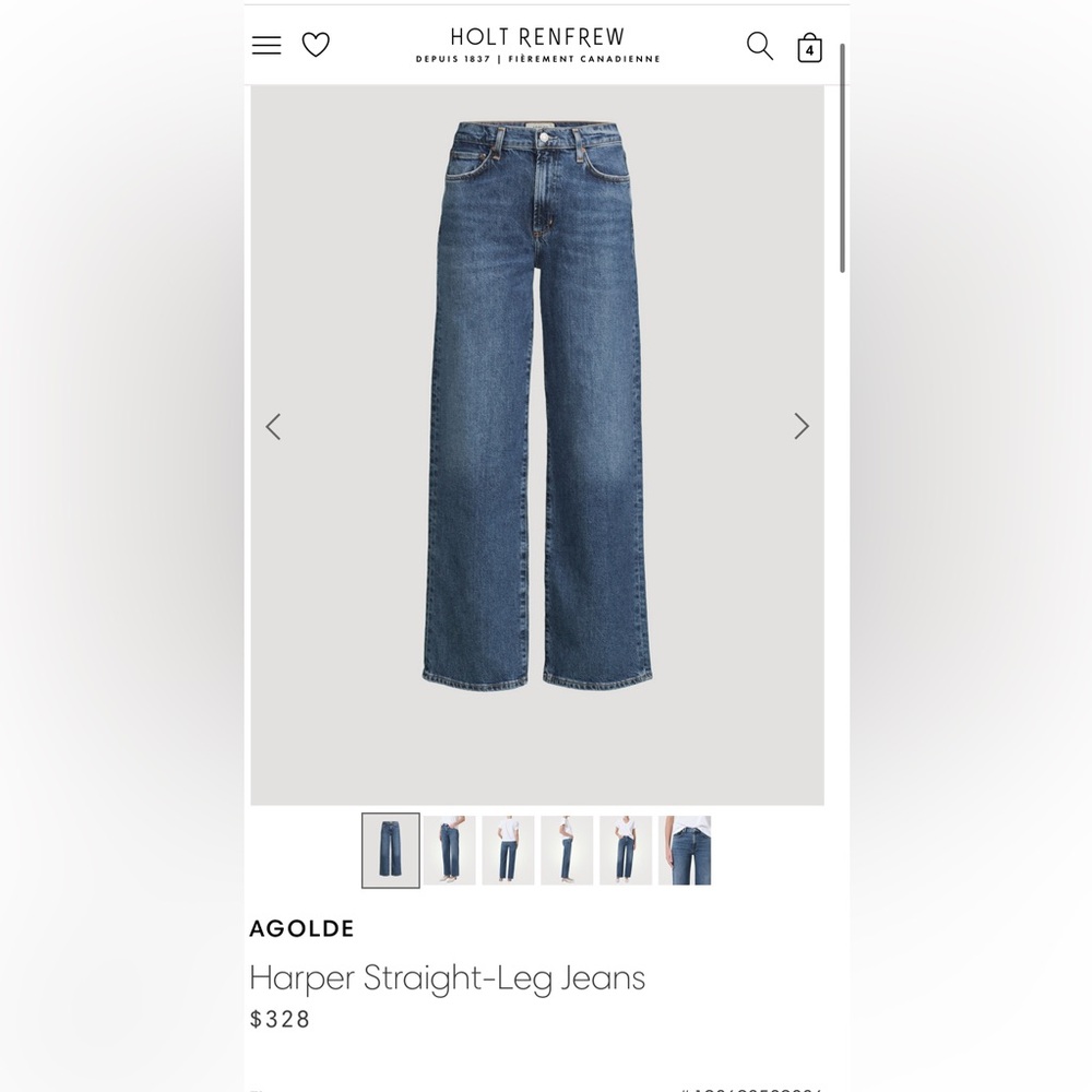 AGOLDE Harper Mid-rise Blue